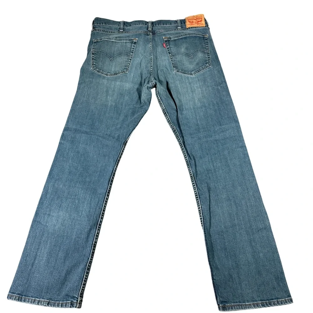 Levis 513 Slim Straight Jeans Mens 38x32 Blue Medium‎ Wash Denim 08513-0200